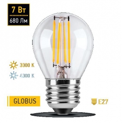 Лампа LED FILAMENT 25Y45GLFT7E27, 3000К WOLTA
