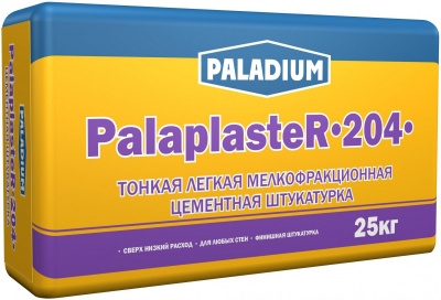 Штукатурка цементная легкая PALADIUM PalaplasteR-204 25кг